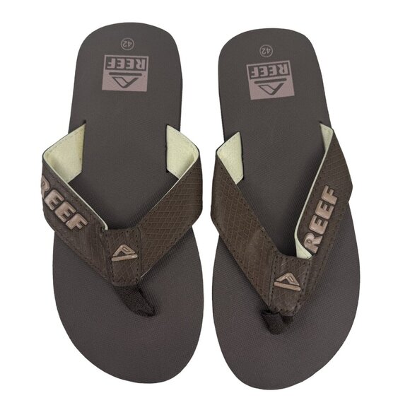 Reef Mens Brown Flip-Flops Size 9 EU 42 Casual Beachwear Sandal Thong-Style NEW - Picture 1 of 11